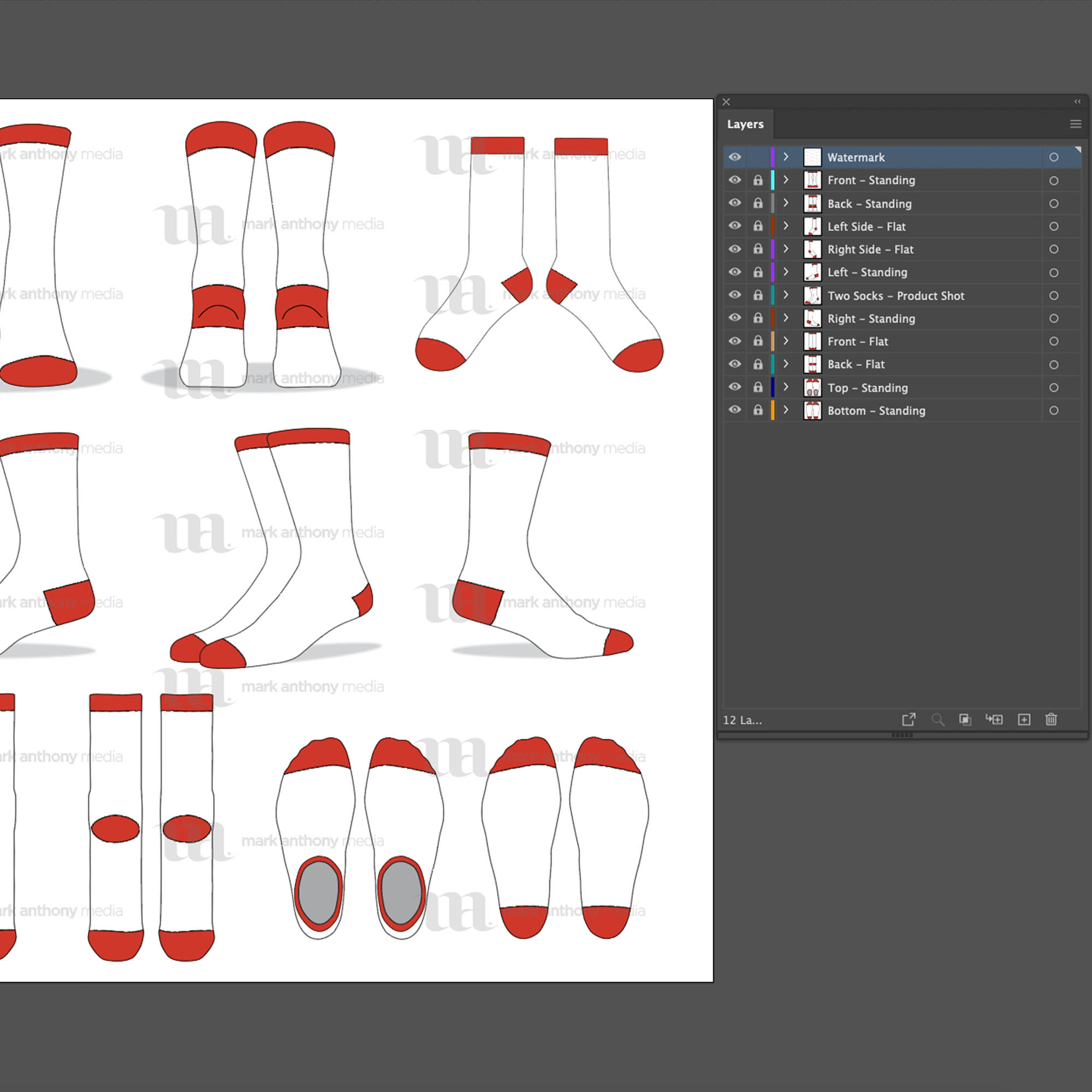 Detail Sock Template Png Nomer 33