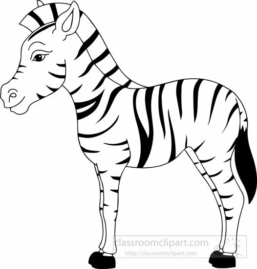 Zebra Black And White Clipart - KibrisPDR