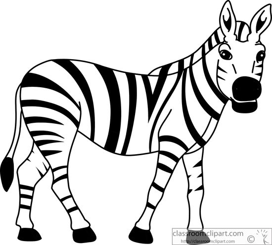 Detail Zebra Black And White Clipart Nomer 5