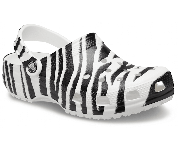 Detail Zebra Crocs With Fur Nomer 4