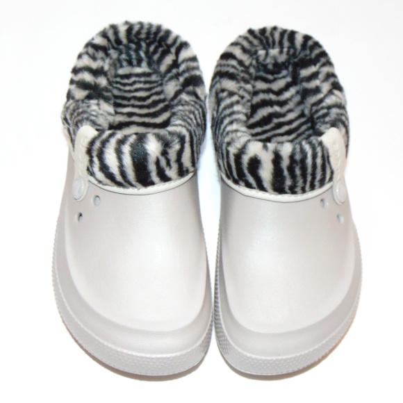 Detail Zebra Crocs With Fur Nomer 38