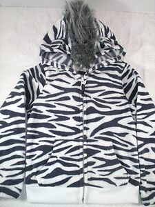 Detail Zebra Hoodie With Ears Nomer 52