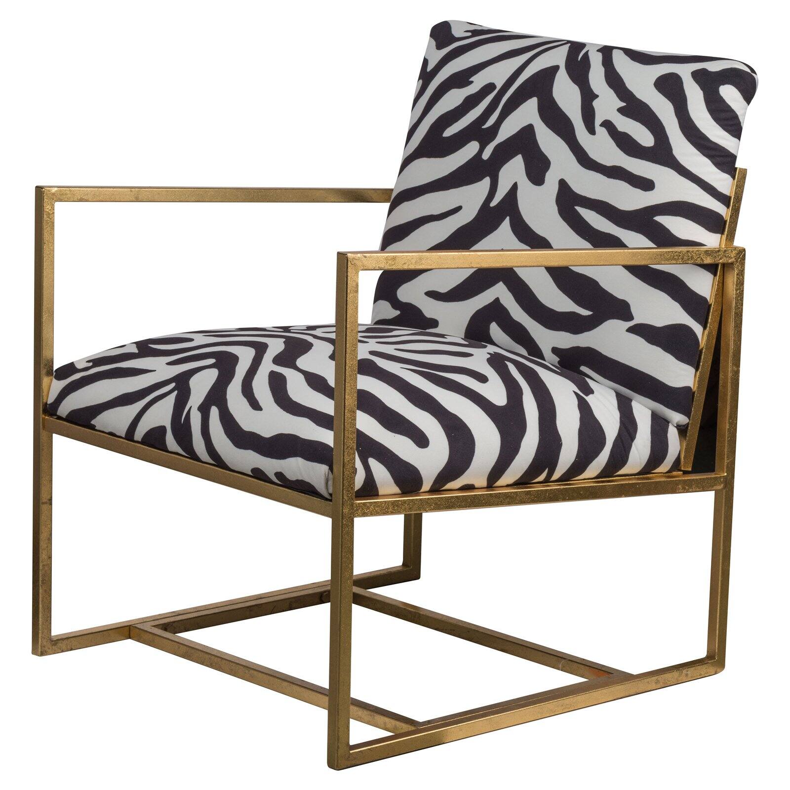 Detail Zebra Print Armchair Nomer 4