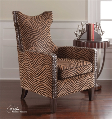 Detail Zebra Print Armchair Nomer 33