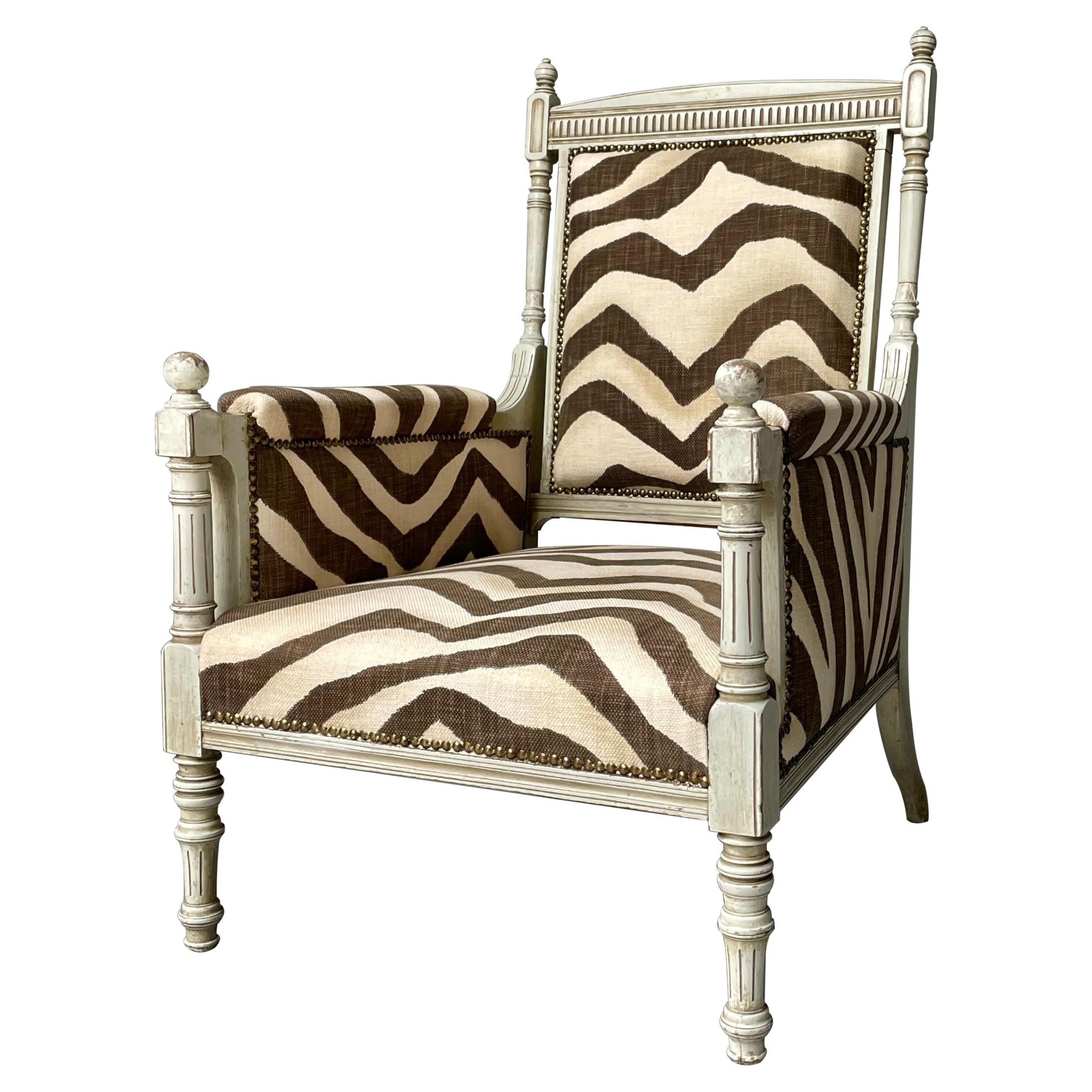 Detail Zebra Print Armchair Nomer 41