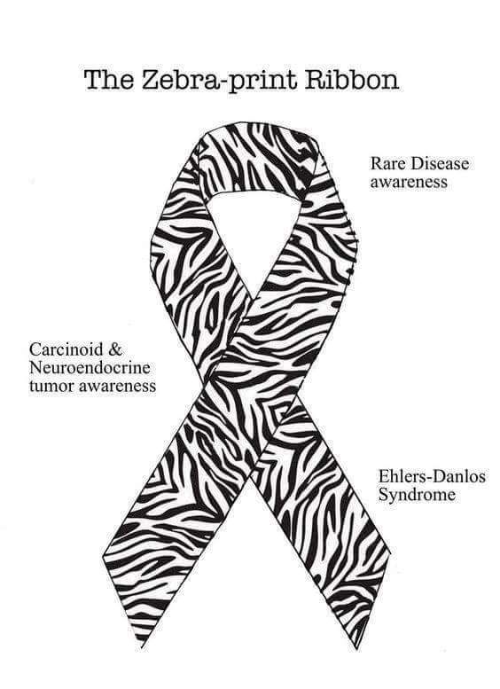 Detail Zebra Print Cancer Ribbon Nomer 9