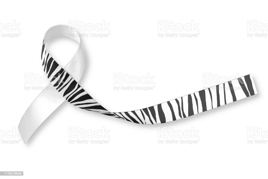 Detail Zebra Print Cancer Ribbon Nomer 18