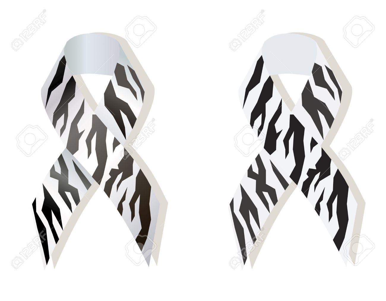 Detail Zebra Print Cancer Ribbon Nomer 42