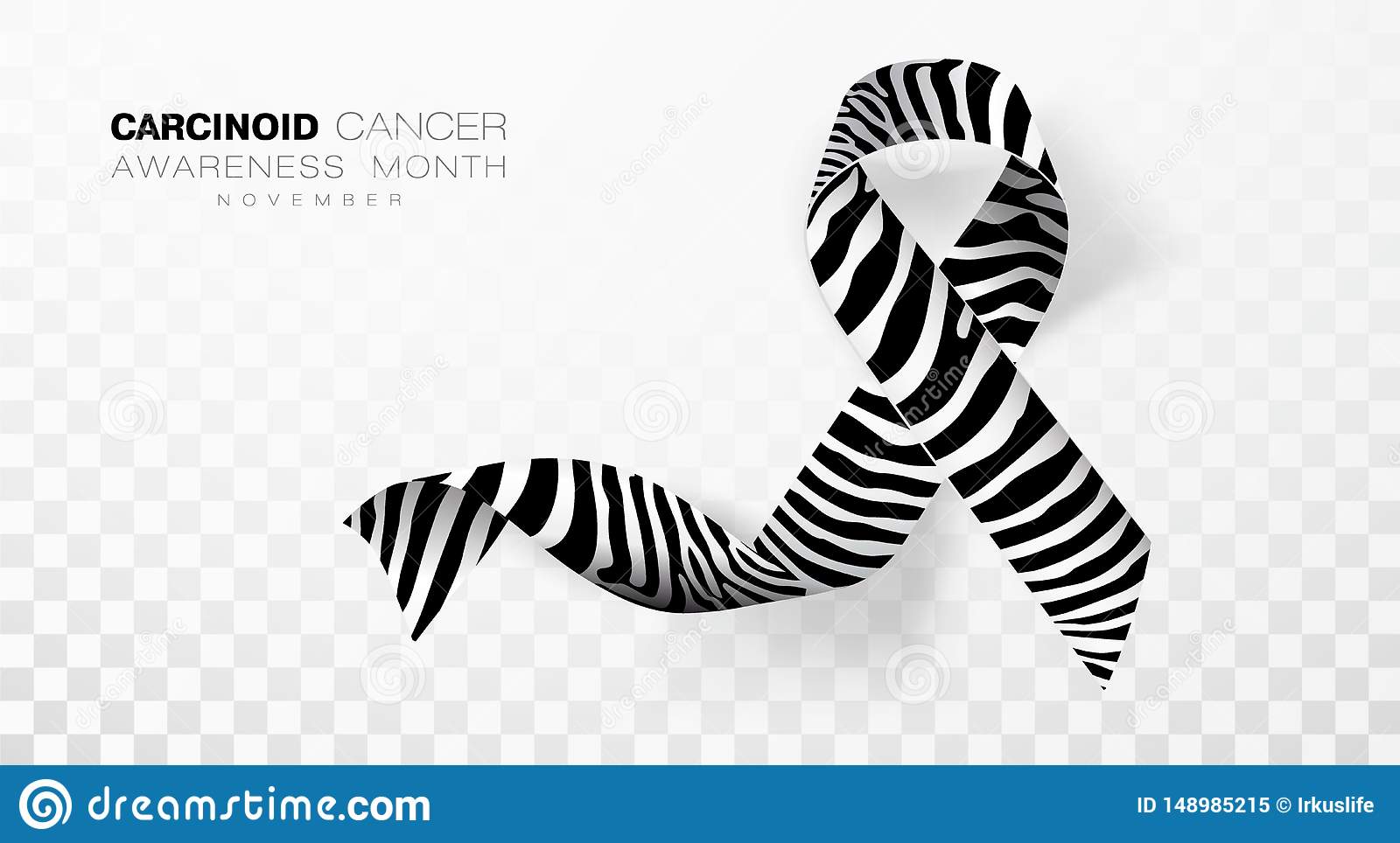 Detail Zebra Print Cancer Ribbon Nomer 45