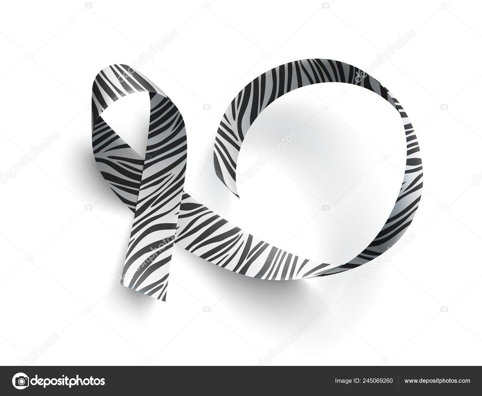 Detail Zebra Print Cancer Ribbon Nomer 48