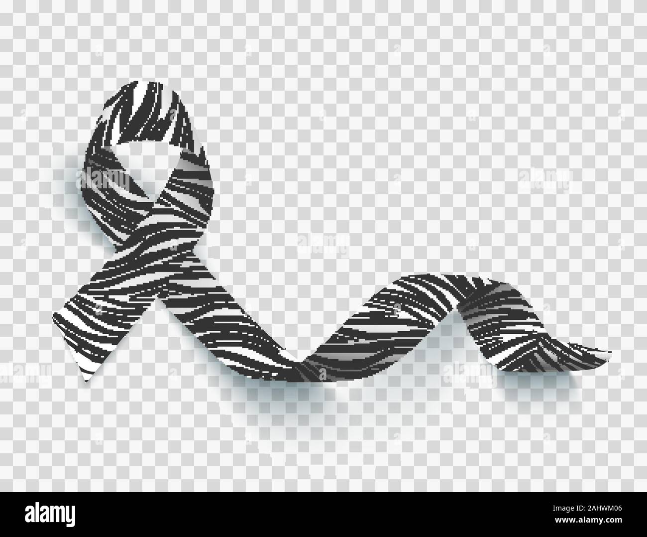 Detail Zebra Print Cancer Ribbon Nomer 52