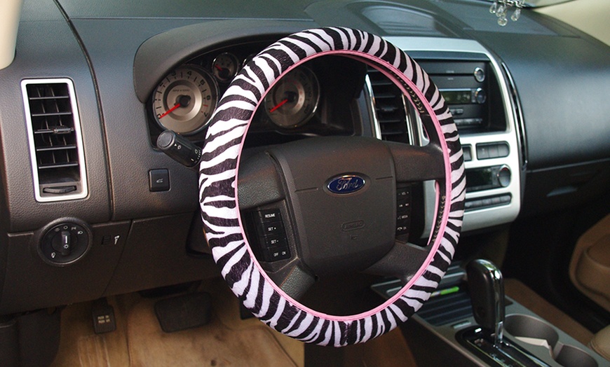 Detail Zebra Steering Wheel Cover Nomer 10