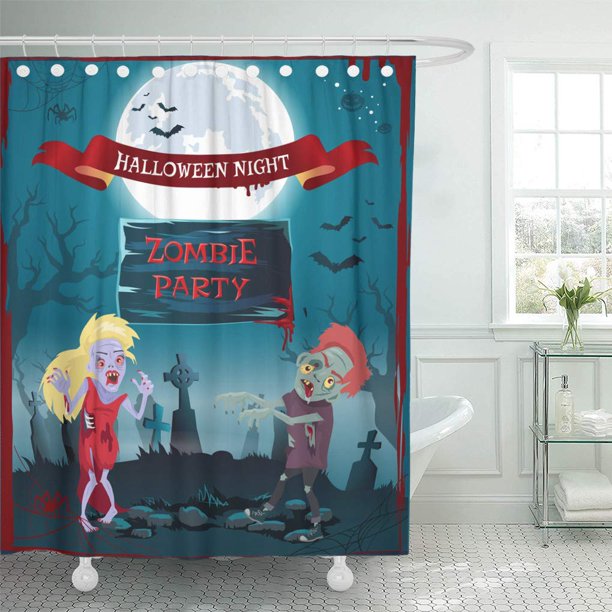 Detail Zombie Shower Curtains Nomer 23