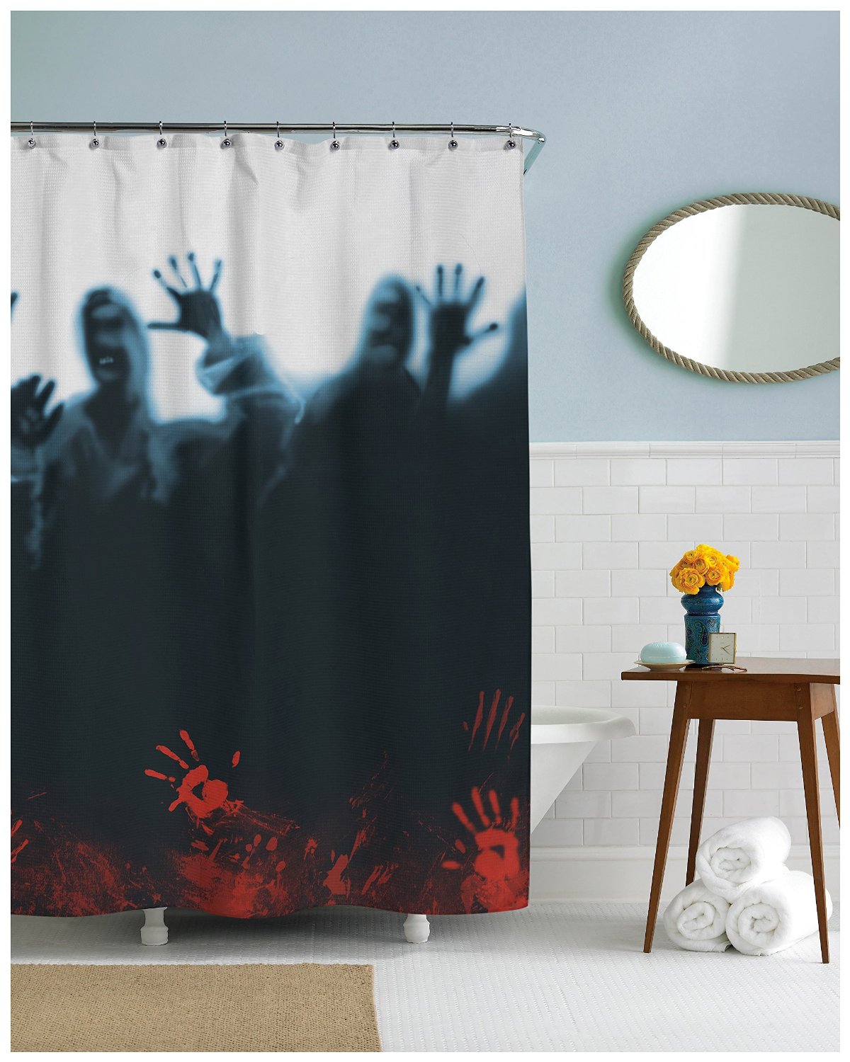 Detail Zombie Shower Curtains Nomer 4