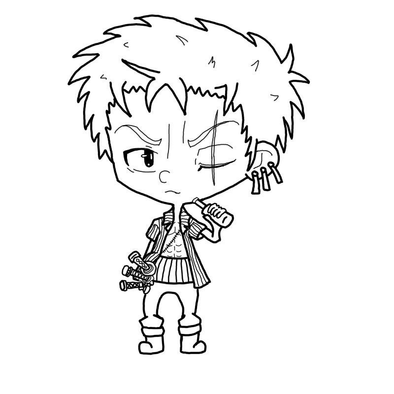 Detail Zoro One Piece Chibi Nomer 31