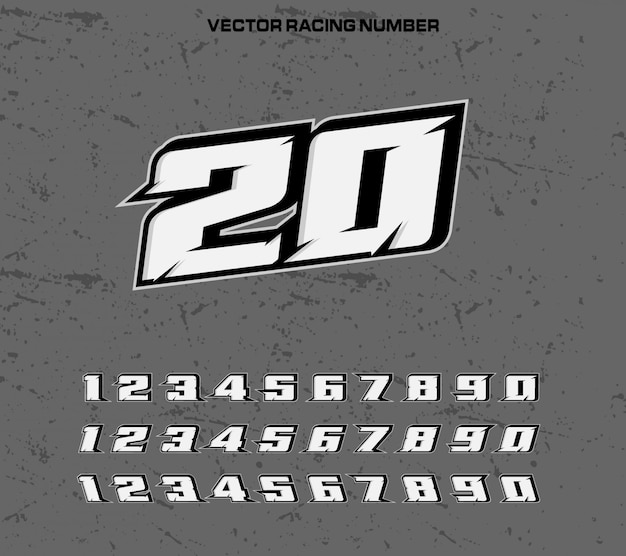 Detail Download Font Racing Number Pixellab Nomer 3