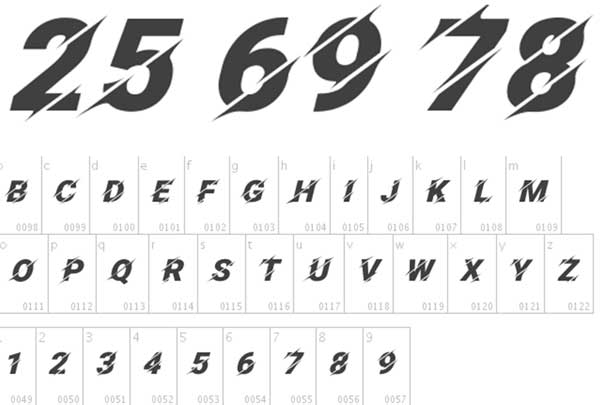 Detail Download Font Racing Number Pixellab Nomer 43