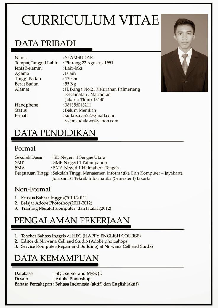 Detail Download Format Cv Kosong Kreatif Nomer 47