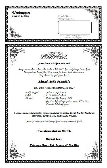 Detail Download Format Undangan Aqiqah Nomer 14