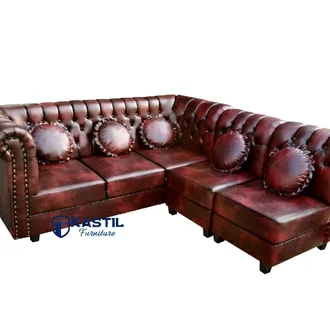 Detail Sofa Merah Maroon Nomer 19
