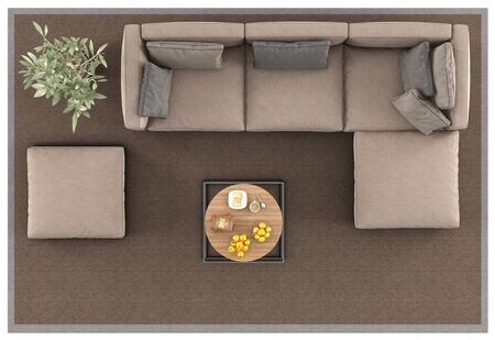 Detail Sofa Top View Nomer 4