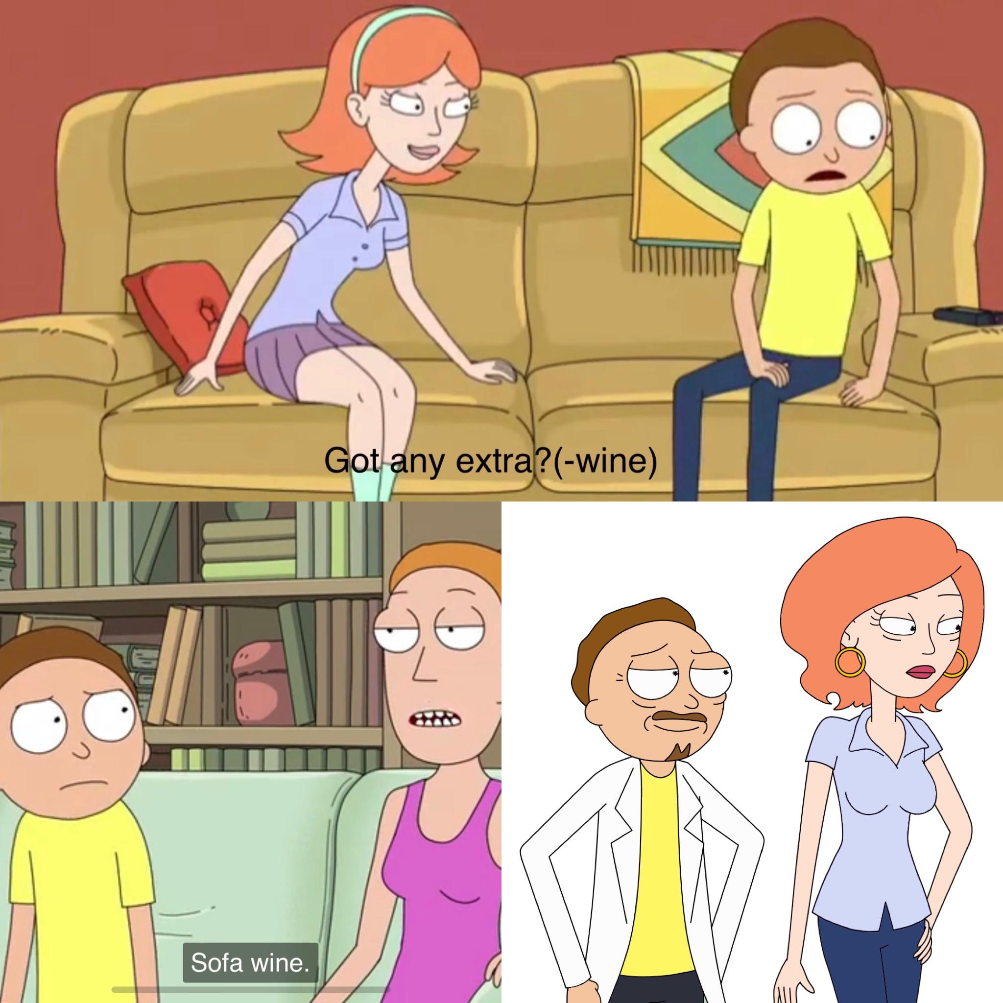 Sofa Wine Rick And Morty - KibrisPDR