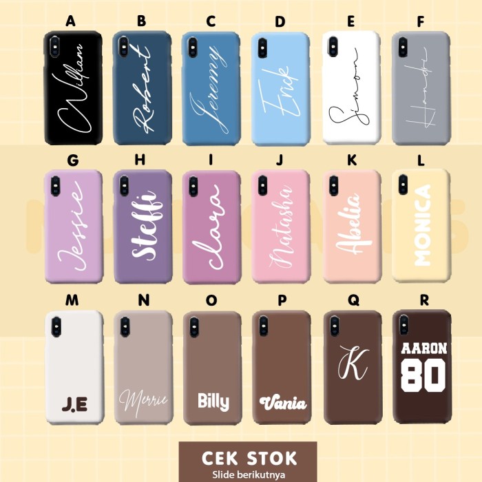 Detail Softcase Nama Nomer 18