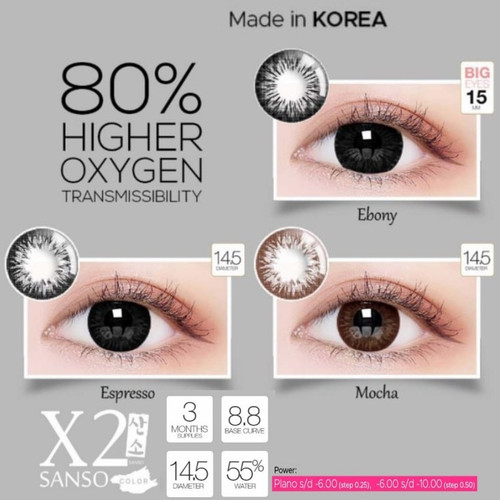 Detail Softlens X2 Black Nomer 15