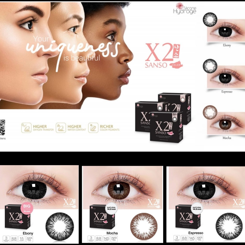 Detail Softlens X2 Black Nomer 30