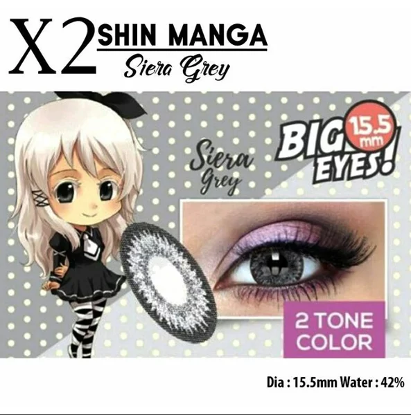 Detail Softlens X2 Grey Nomer 26