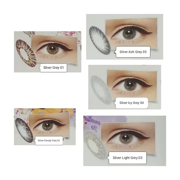 Detail Softlens X2 Ice Silver Nomer 23