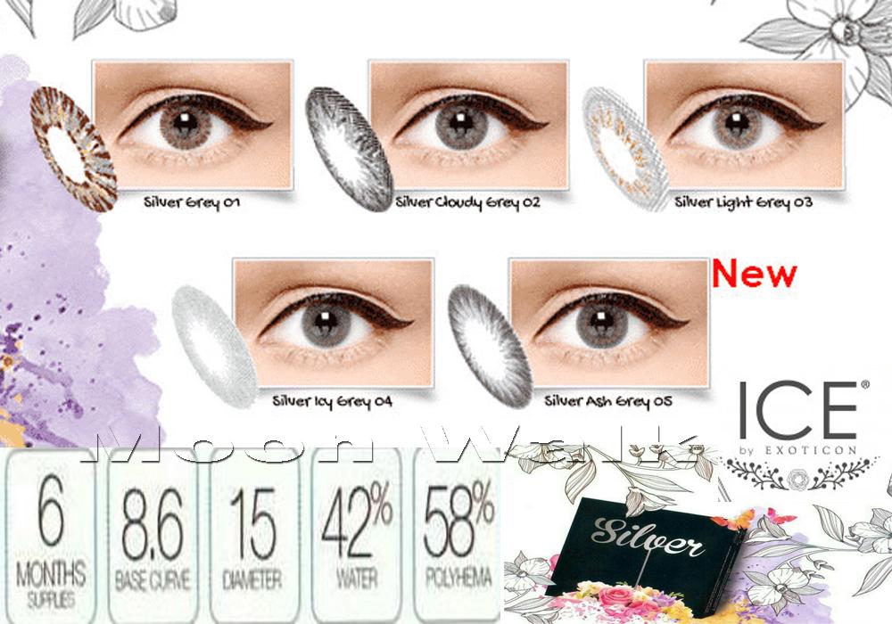 Detail Softlens X2 Ice Silver Nomer 39