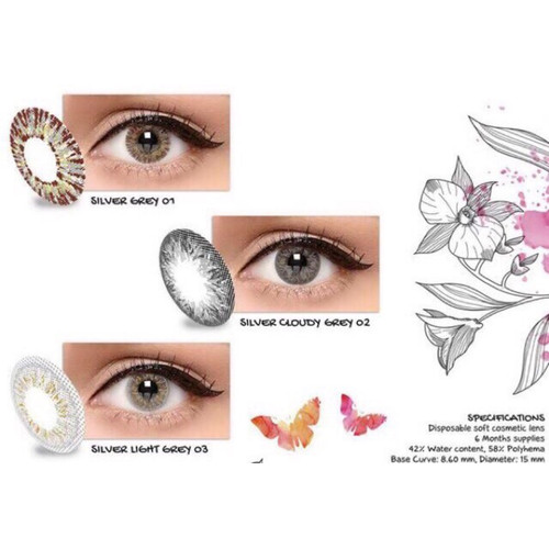 Detail Softlens X2 Ice Silver Nomer 42