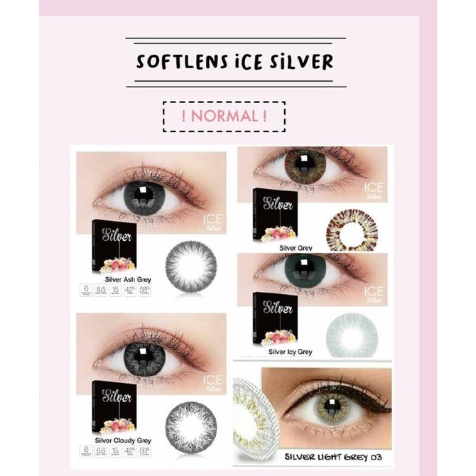 Detail Softlens X2 Ice Silver Nomer 45