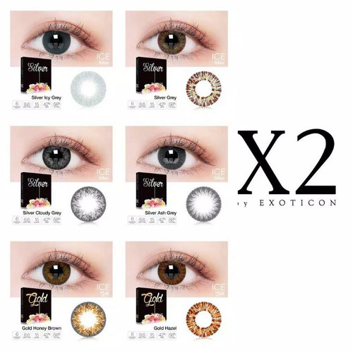 Detail Softlens X2 Ice Silver Nomer 52