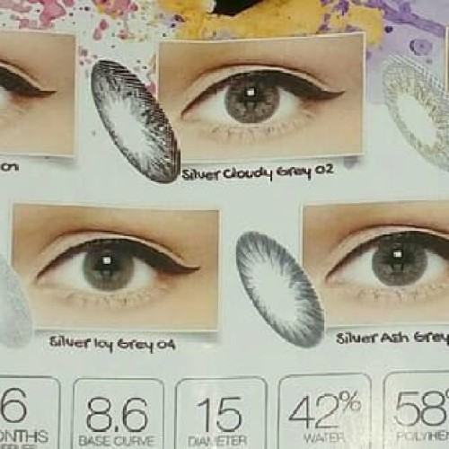 Detail Softlens X2 Ice Silver Nomer 54