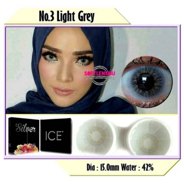 Detail Softlens X2 Ice Silver Nomer 55