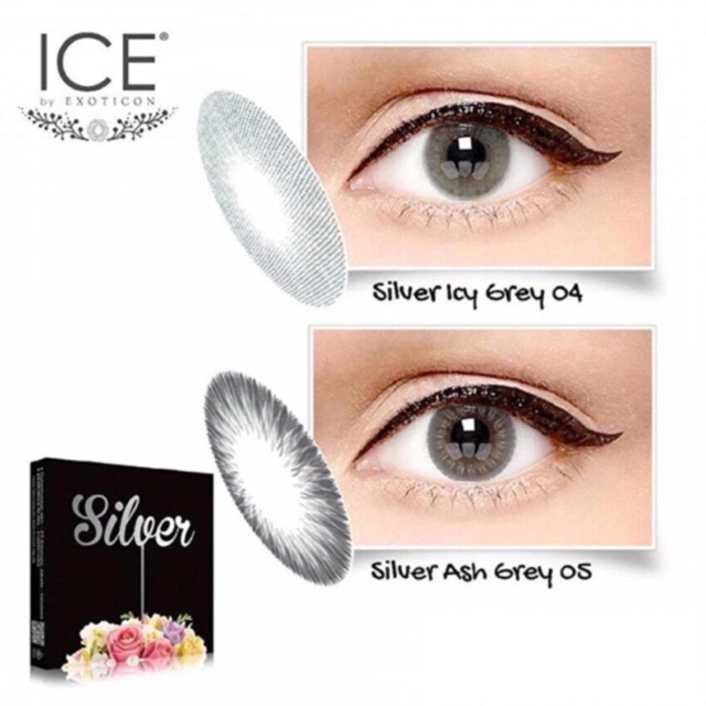 Detail Softlens X2 Ice Silver Nomer 9