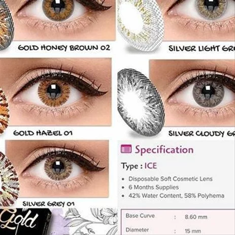 Detail Softlens X2 Silver Nomer 41