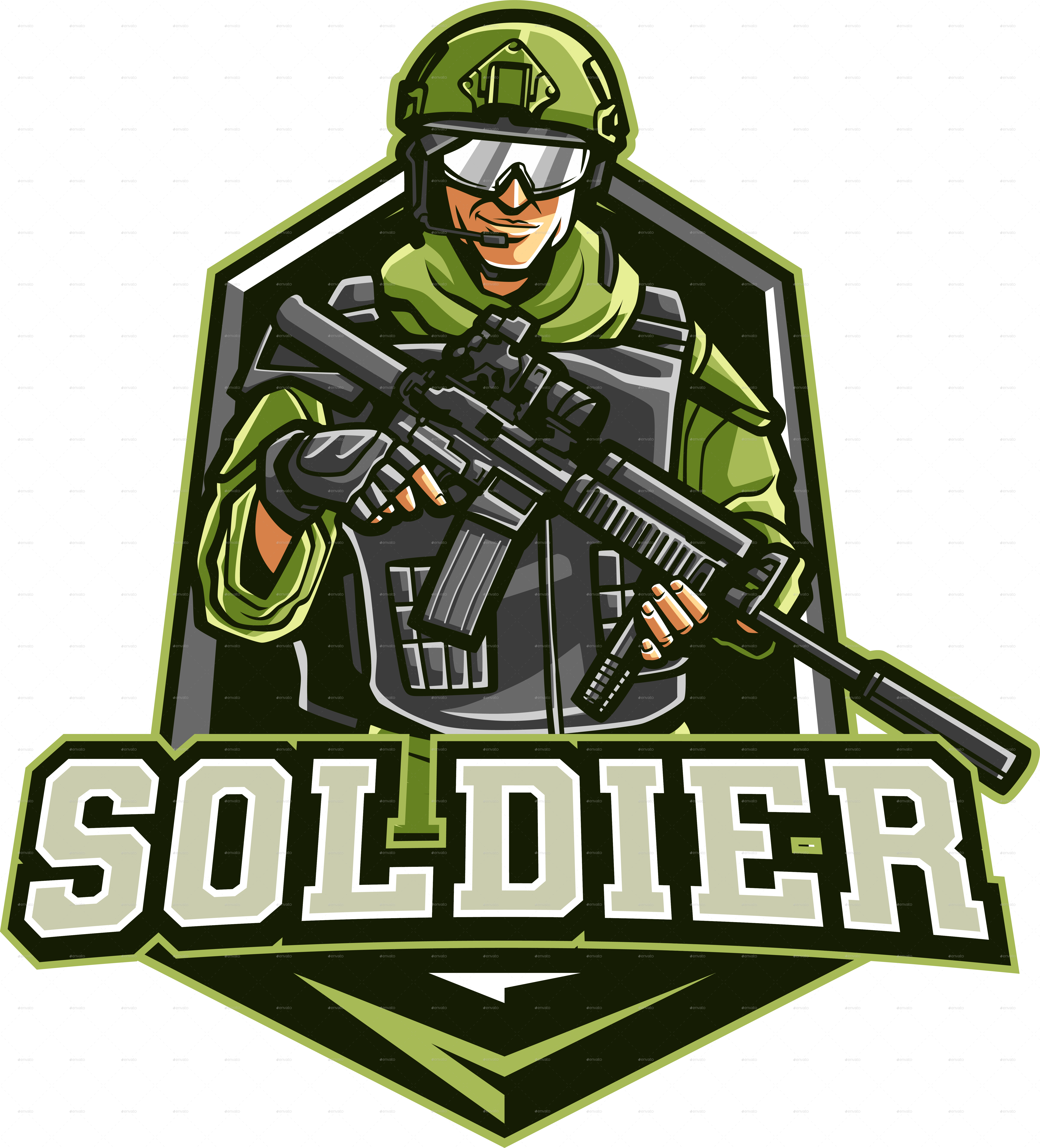 Detail Soldier Logo Nomer 6