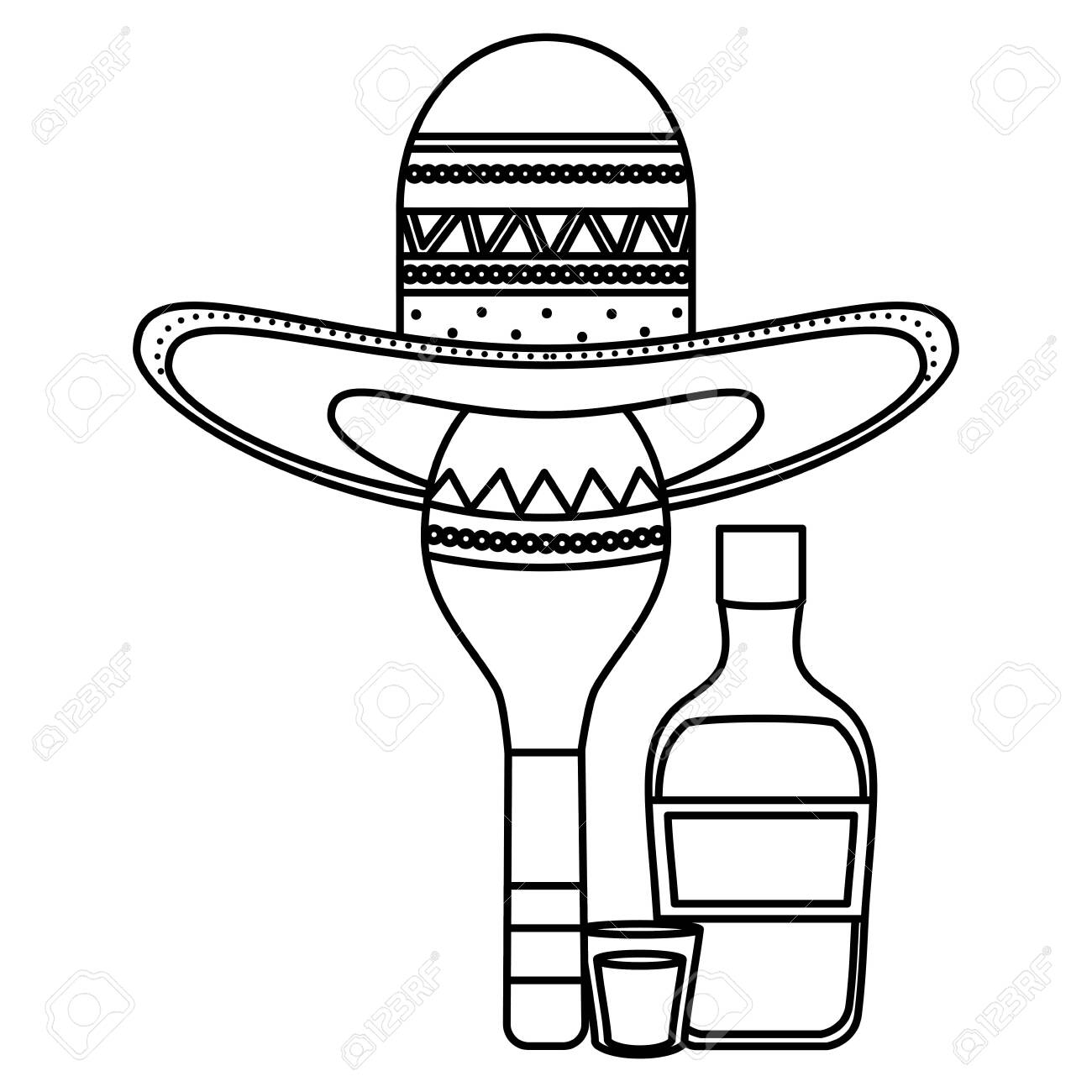 Detail Sombrero Tequila Bottle Nomer 47