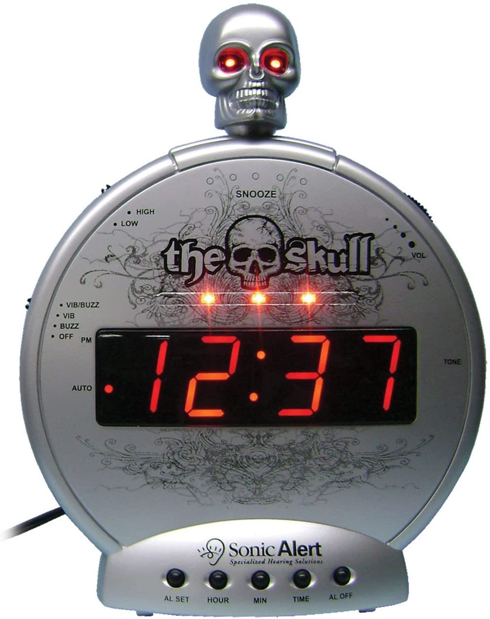 Sonic Alert Skull Alarm Clock - KibrisPDR