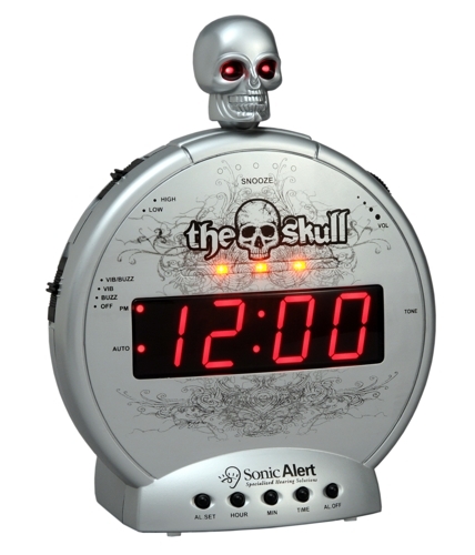 Detail Sonic Alert Skull Alarm Clock Nomer 2