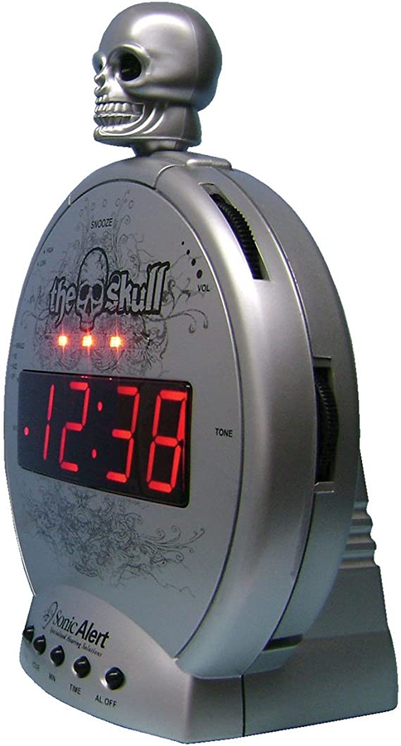 Detail Sonic Alert Skull Alarm Clock Nomer 4