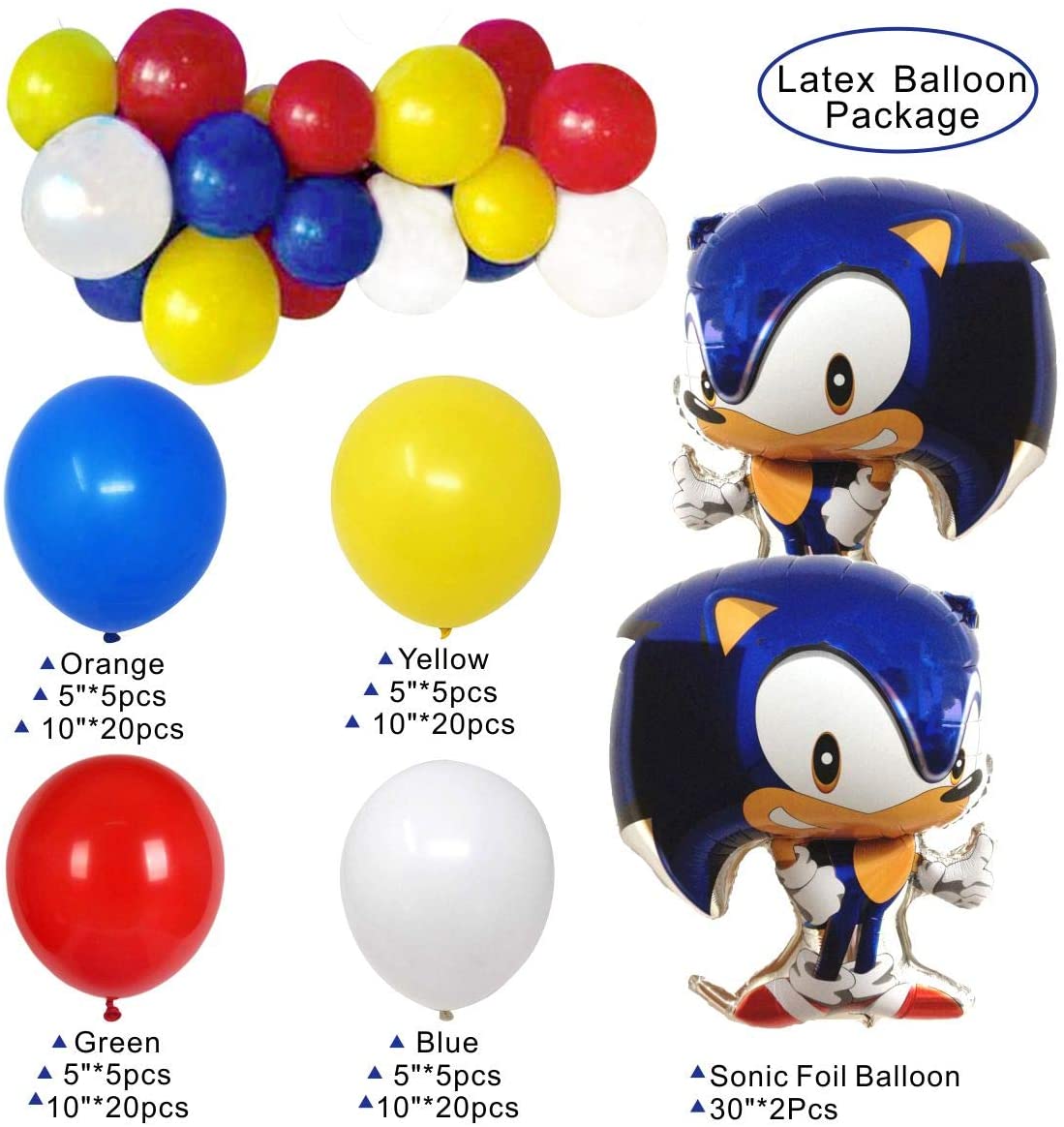 Detail Sonic Balloon Garland Nomer 2