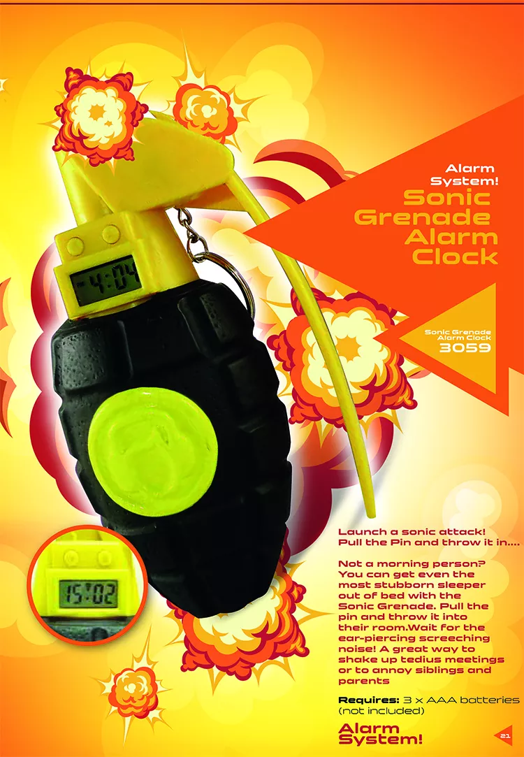 Detail Sonic Grenade Alarm Clock Nomer 29