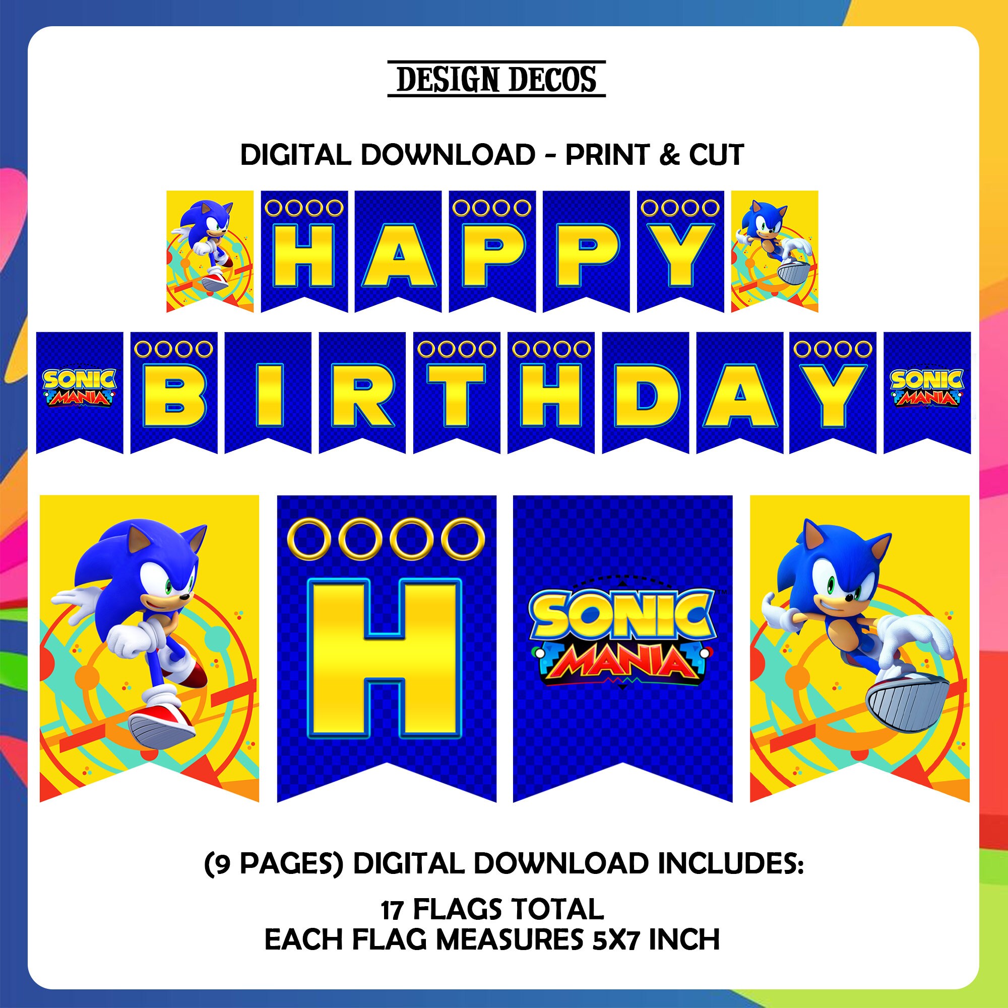 Detail Sonic The Hedgehog Birthday Banner Nomer 23