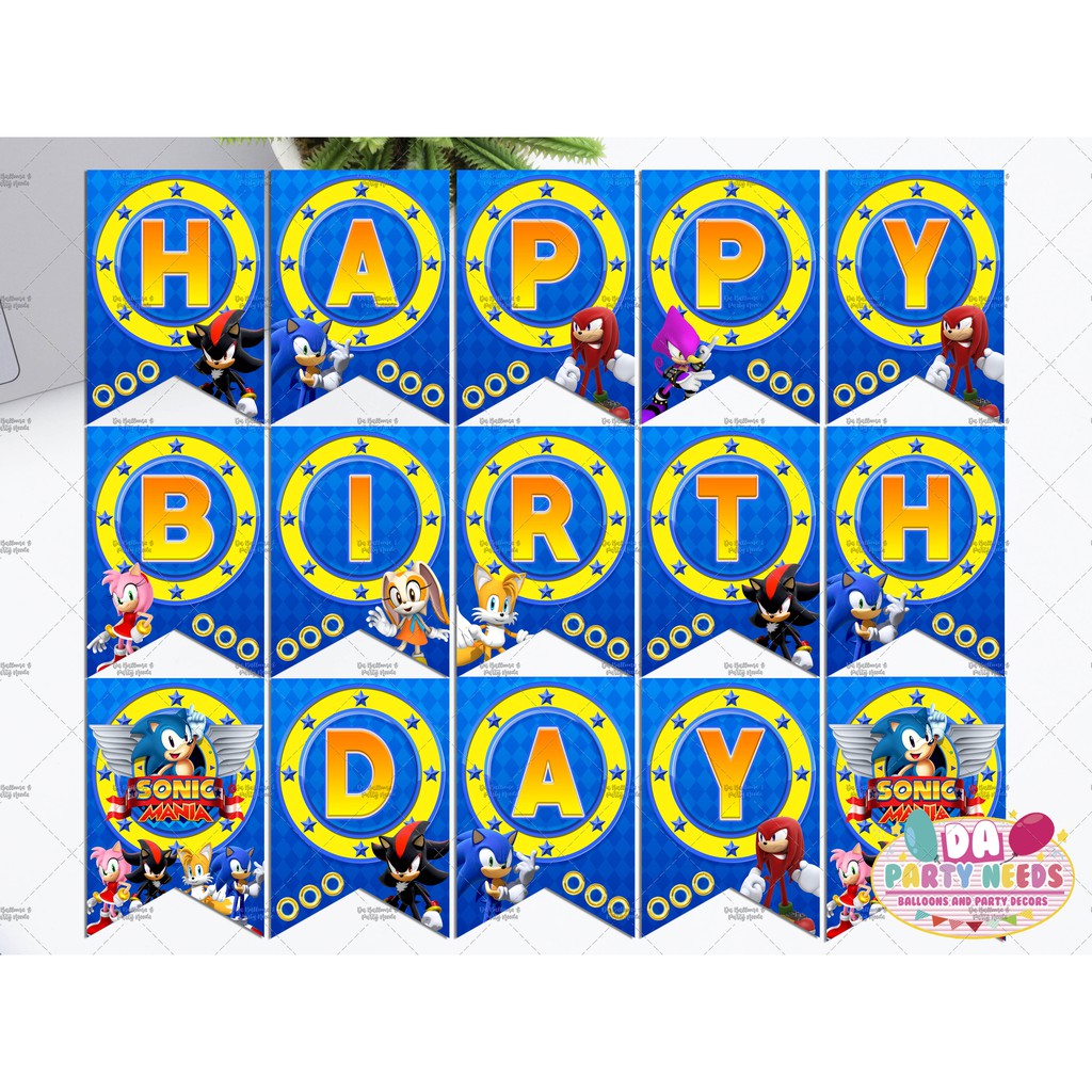 Detail Sonic The Hedgehog Birthday Banner Nomer 33