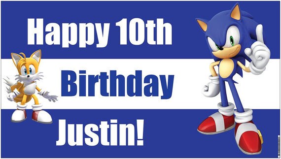 Detail Sonic The Hedgehog Birthday Banner Nomer 36