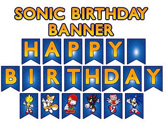 Detail Sonic The Hedgehog Birthday Banner Nomer 7